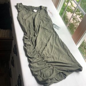 Green cinched dress